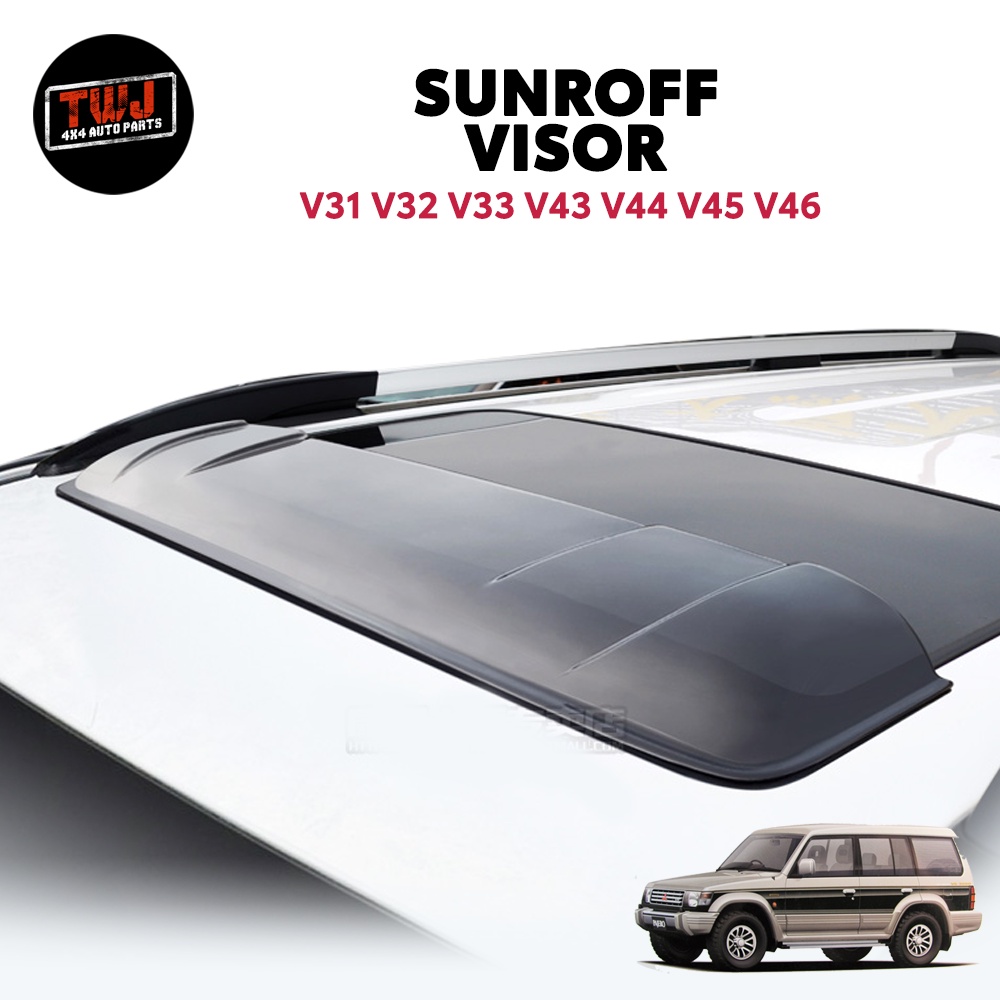 Mitsubishi Pajero V body wide body sunroof sunny rain shield visor