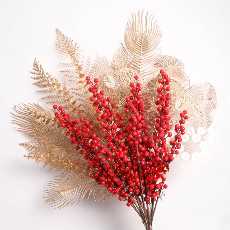 Simulation Red Fruit Fortune Christmas Bouquet Home Decoration Ornaments Winter Youth New Year's Eve Flower