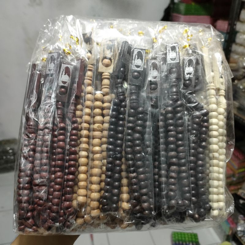 KAYU 100pcs WEDDING Souvenirs Brown Wood TASBIH Plastic Packaging Unique WEDDING Souvenirs Wooden TASBIH Unique WEDDING Souvenirs Birthday Gifts Hajj Souvenirs WEDDING Souvenirs WEDDING Souvenirs WEDDING Souvenirs