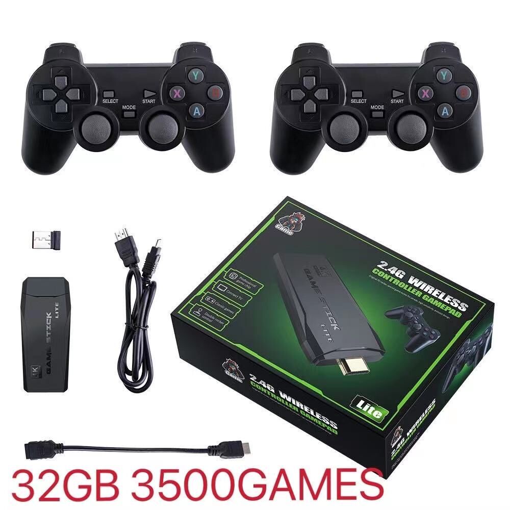 FREE GIFT NEW 4K Ultra HD Video Game Console 32G Built-in 3500 Games Retro handheld