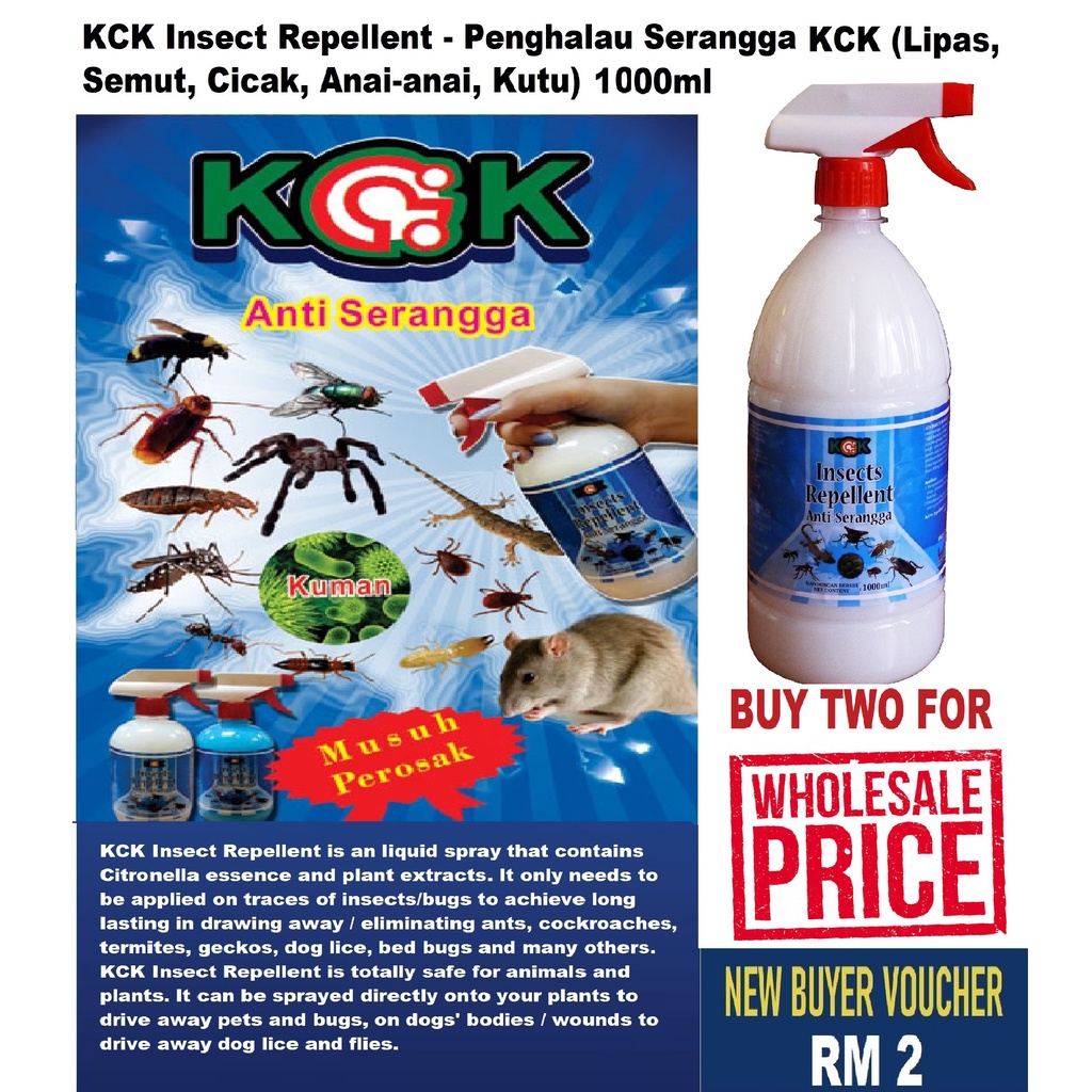 KCK Insect Repellent Penghalau Serangga KCK (Lipas, Semut, Cicak