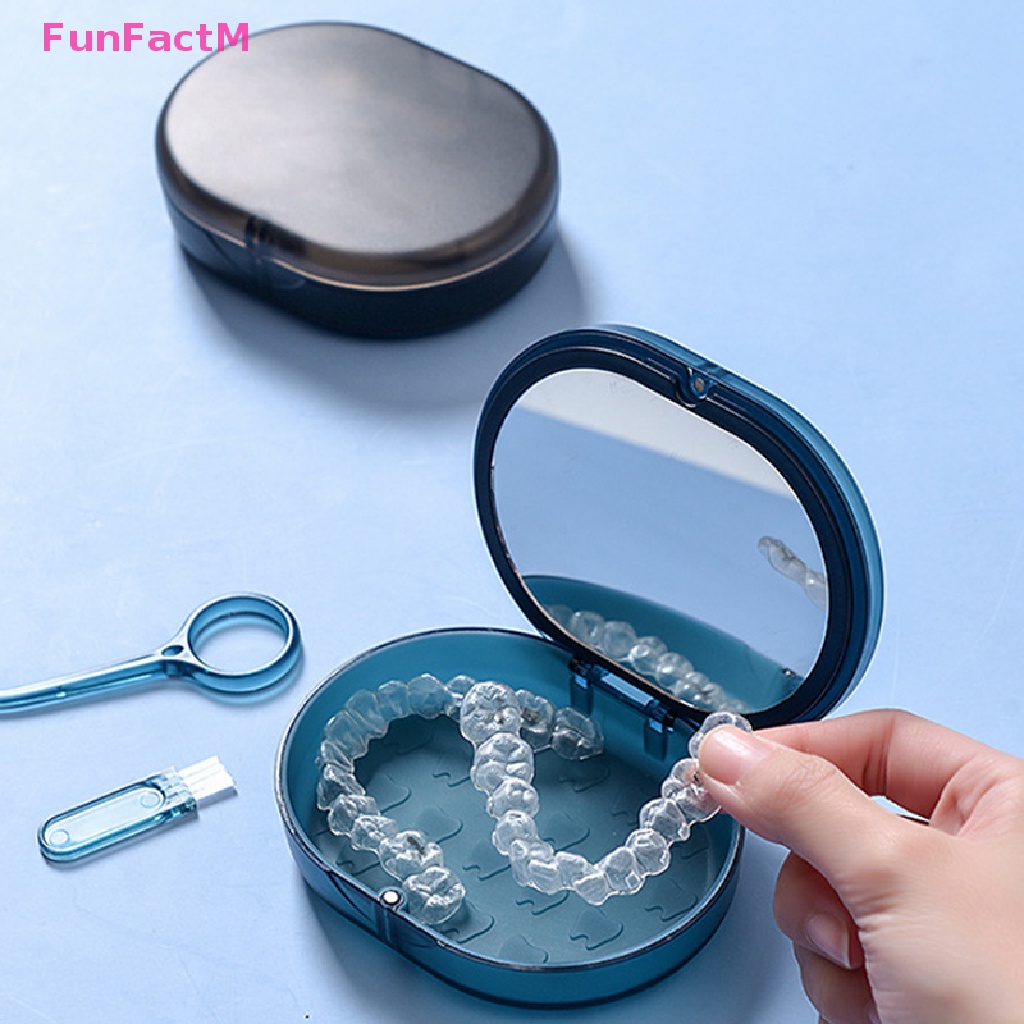 [FunFactM] Orthodontic Retainer Storage Cases Portable Tooth Braces Box