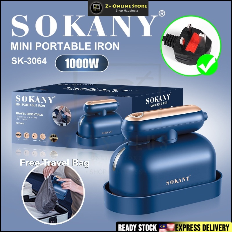 SOKANY 3064 Portable Handheld Garment Steamer Iron Travel Mini Iron
