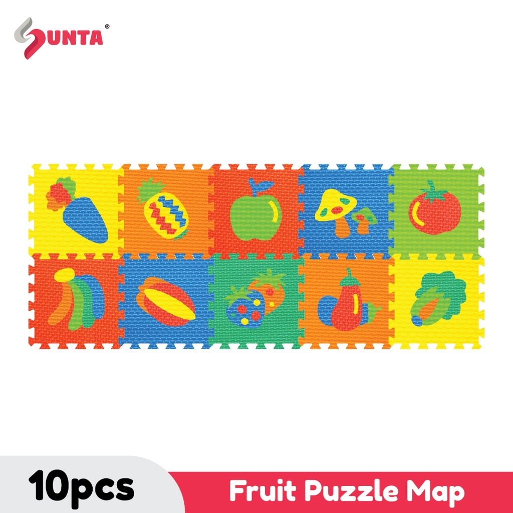 SUNTA Fruits and Vegetable Puzzle Play Mat (10pcs) Shopee Malaysia