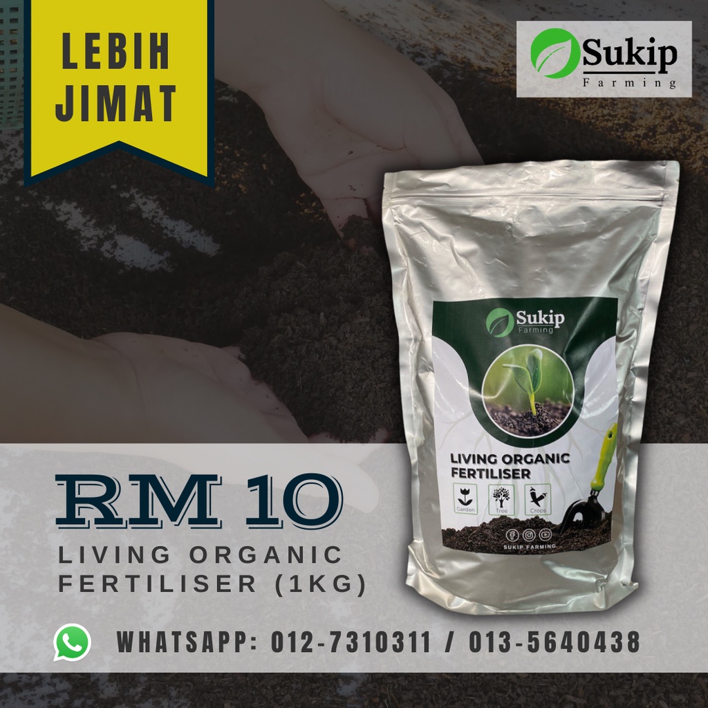 LIVING ORGANIC FERTILISER SUKIP FARMING 1KG