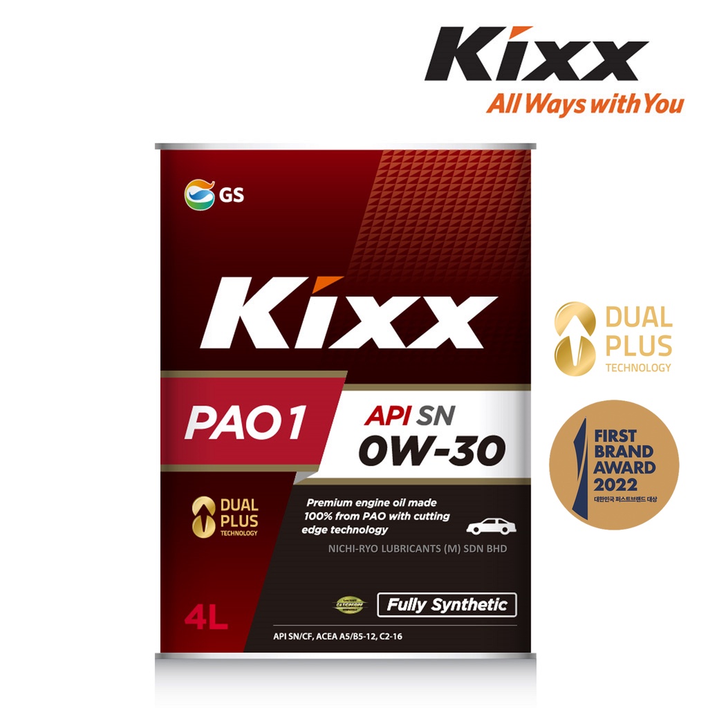 KIXX PAO 1 SN/CF 0W-30 Fully Synthetic (4L) | Shopee Malaysia