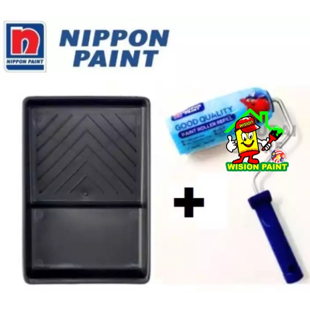 7" NIPPON PAINT Polyester Roller With ( 7" 1Set =1 + tray paint