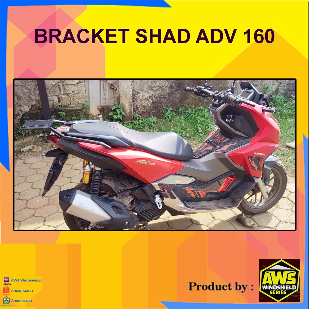 Honda Adv160 shad Bracket Without Opening Braces Shopee Malaysia
