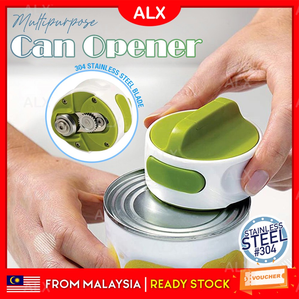 ALX Kitchen Can Opener Tin Opener Tin Cap Opener Manual Cutting Knife Jar Beverage Lid Opener Pembuka Tin 开盖器