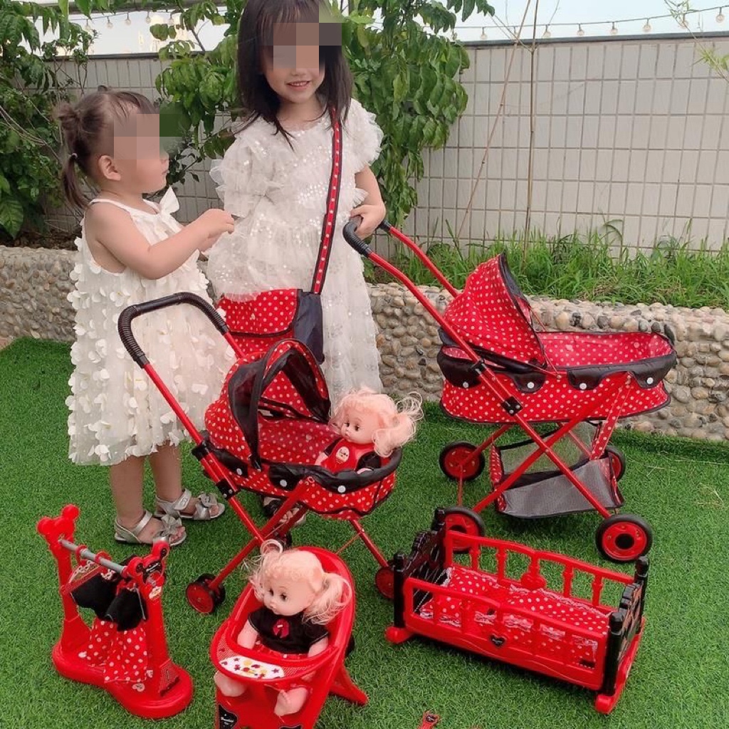 Full Set Cute Baby Doll Stroller With Doll Talking Baby Doll with Sound