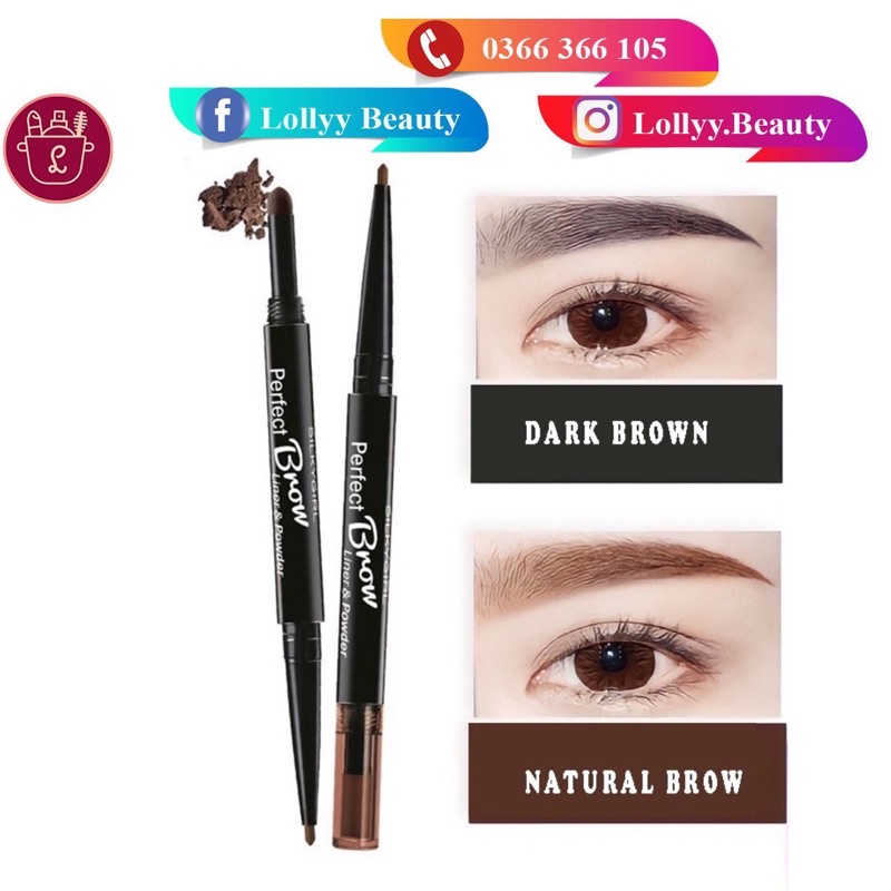 Silkygirl Perfect Brow Liner Powder 2-Head Eyebrow Pencil 0.5g | Serbuk ...