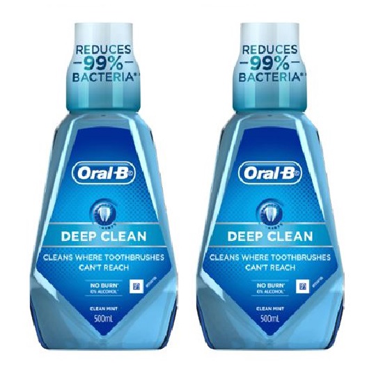 ORAL B ORAL HYGIENE 500ML X 2 (DEEP CLEAN)