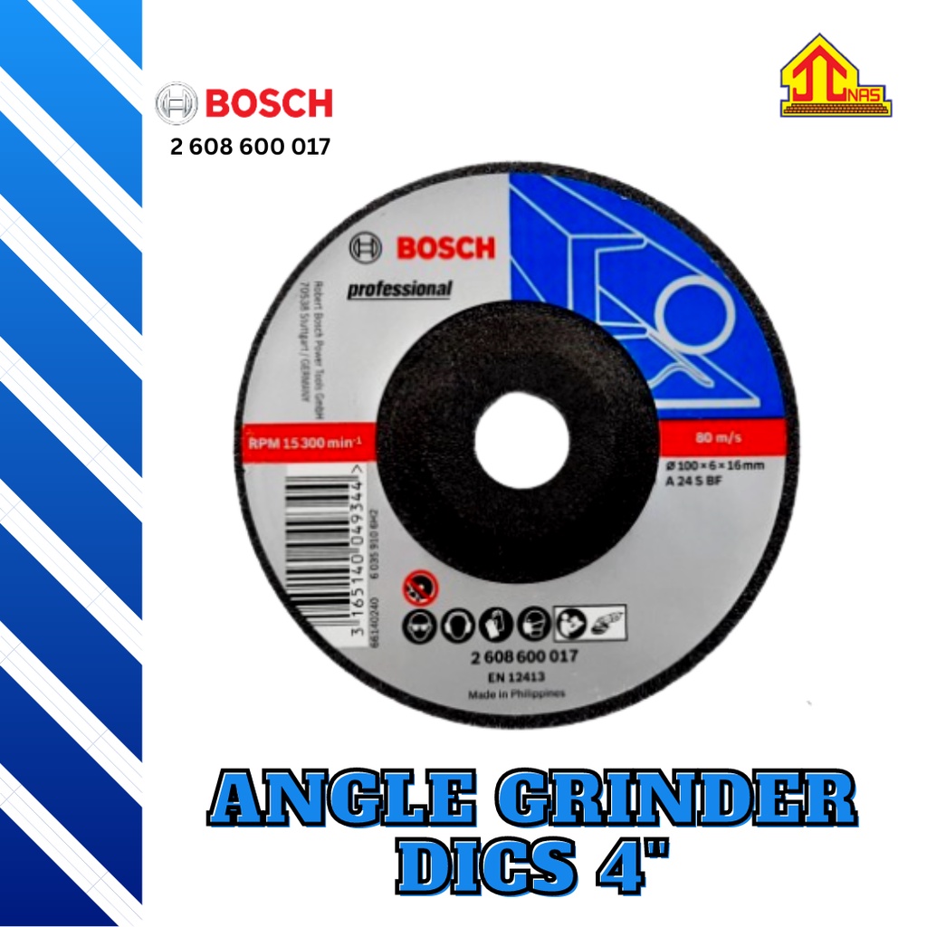 BOSCH Grinder Disc 4"2608600017 / Mata Canai Besi 4" Shopee Malaysia