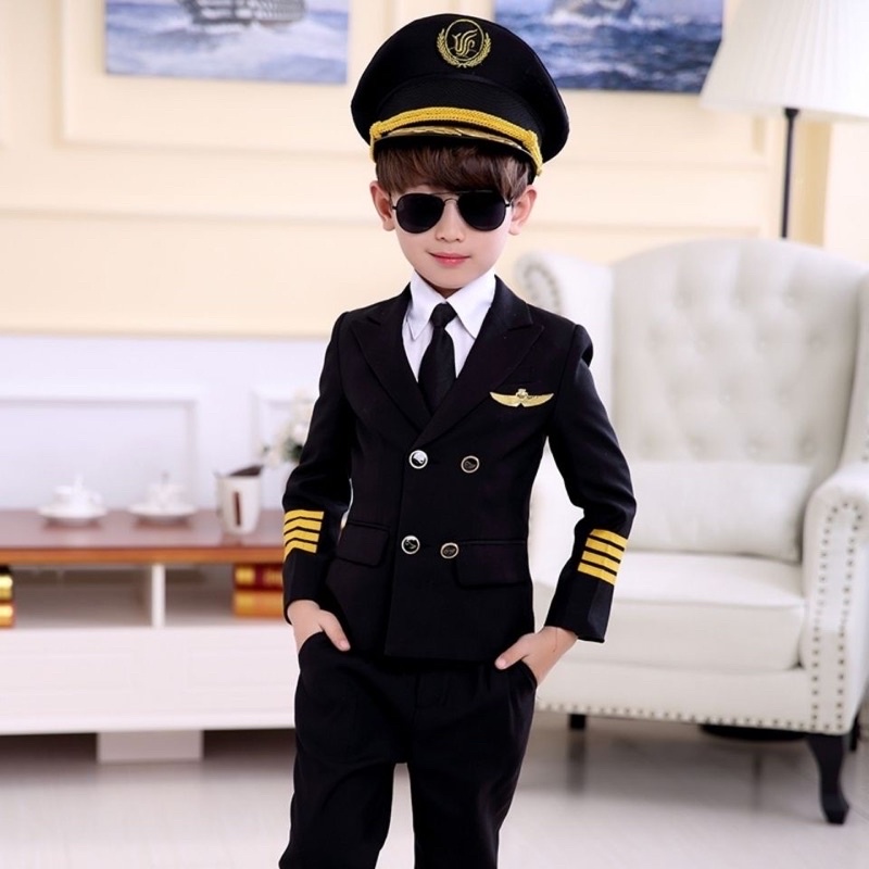 Malaysia Ready Stock Pilot/ Juruterbang kids attire full set 9 items ...