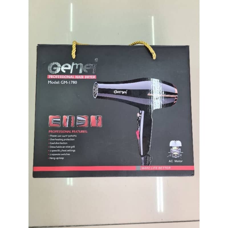FREE GIFT New Arrival Gemei Professional Hair Dryer GM-1780