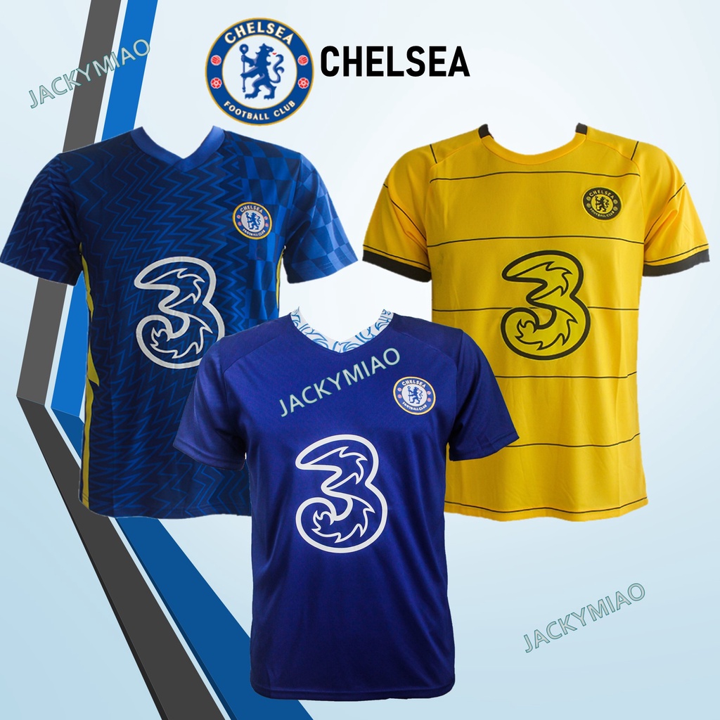 CHELSEA- MEN WOMEN UNISEX FOOTBALL CLUB JERSEY (BAJU JERSI LENGAN PENDEK LOGO SULAM BOLA SEPAK) READY STOCKS