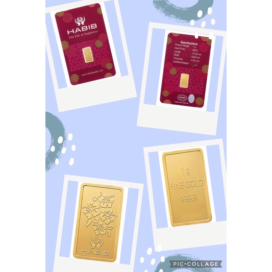 Habib Jewel 1 gram Gold Bar (999) Shopee Malaysia