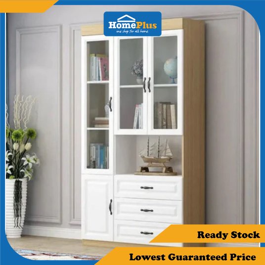 Combination Modern Simple Study MultiDoor Bookcase in Solid Wood