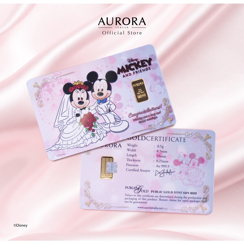 [LAST BATCH] DISNEY X AURORA ITALIA (0.5g) 999.9 Mickey Happy Wedding Limited&hellip;
