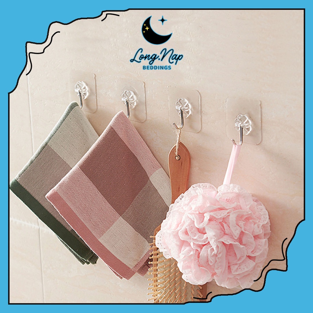 WALL MOUNTED HOOK SELF ADHESIVE HOOK TAPE HOOK CANGKUK LEKAT SENDIRI