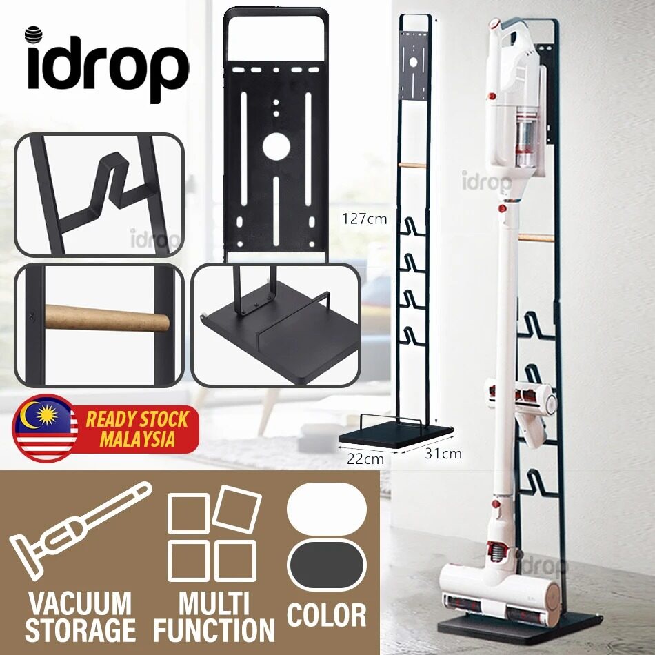 { KL SELLER } FREE GIFT idrop Multifunction Portable Vacuum Cleaner Holder Storage Rack Standing Shelf [BLACK]