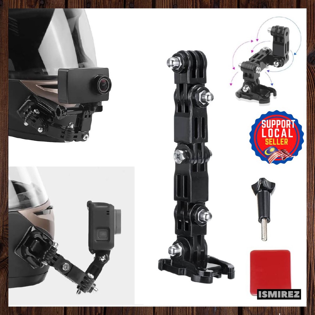 Adhesive Full Face Helmet Front Chin Mount Gopro Hero Action Camera