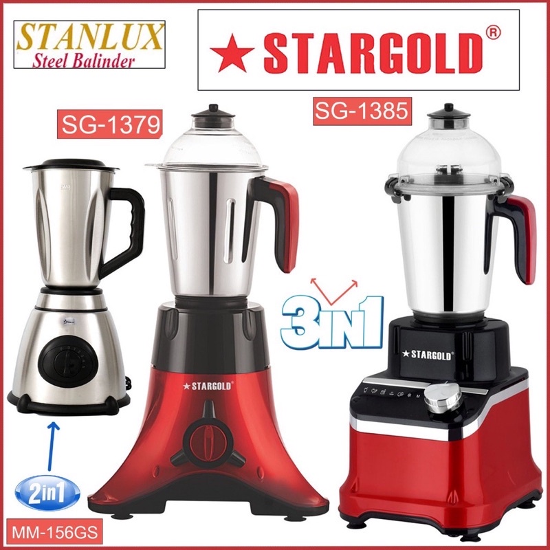 Stargold Blender & Grinder Stainless Steel 3 in 1 Shopee Malaysia