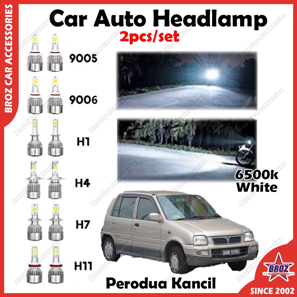 For Perodua Kancil C6 Car Auto Headlight Head Lamp LED White Light Bulb