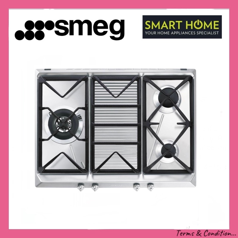 Smeg SRV573XG 70cm Gas Hob [Stainless Steel] 3 Burners Cooking Stove