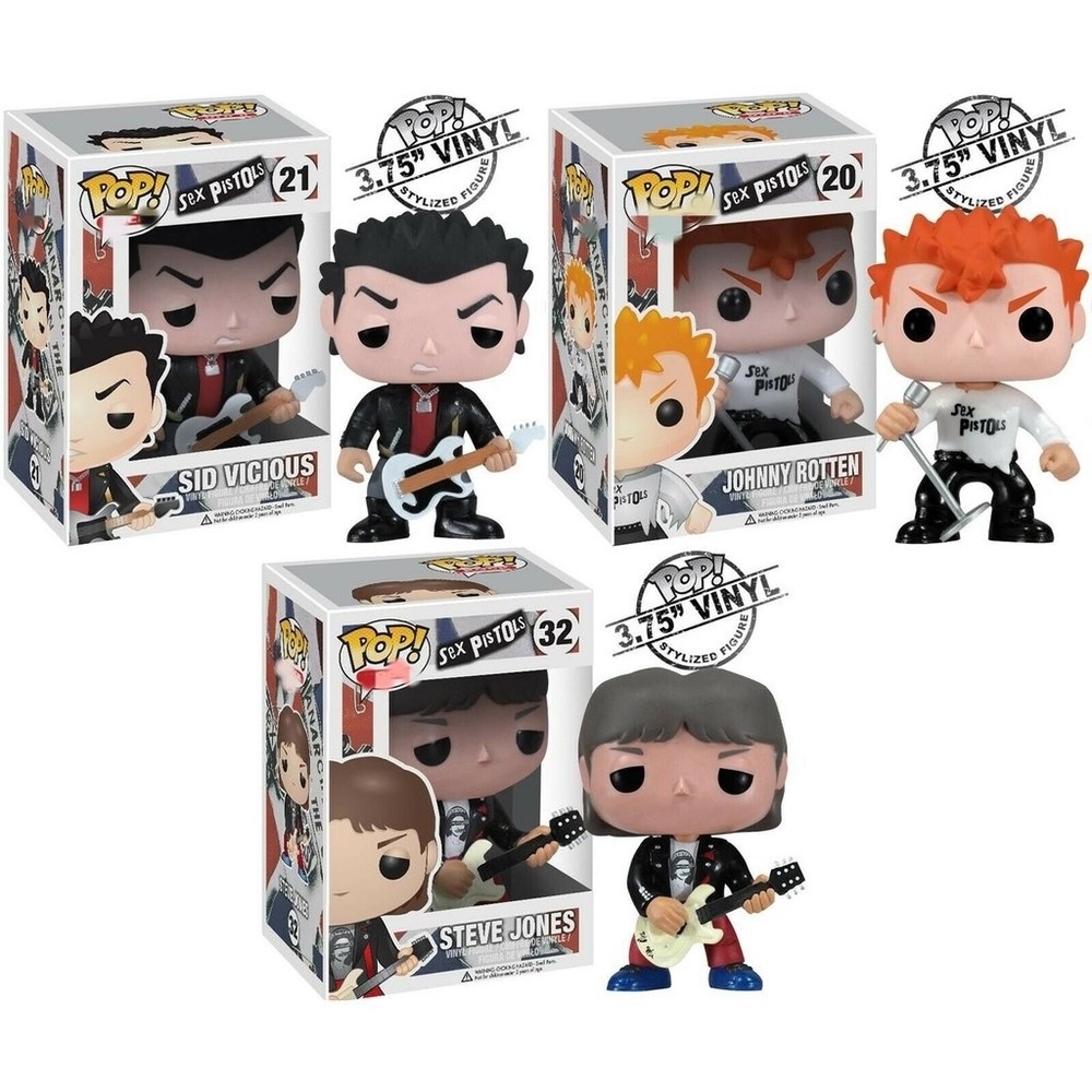 Funko Pop! Rocks Sex Pistols - Johnny Rotten /Sid Vicious/Steve Jones Action Figure Toys