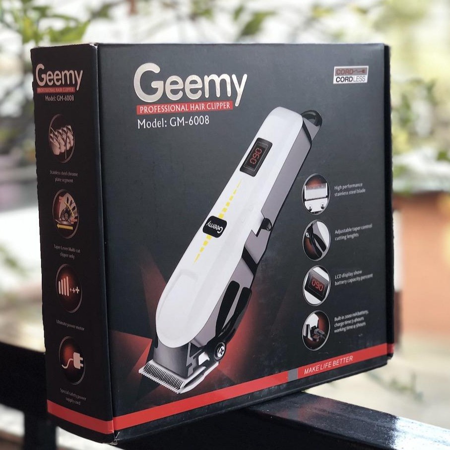 Mesin Cukur Rambut Gemei Geemy GM 6008 Rechargeable Professional Hair Shaver & Trimmer For Men, Women & kids family-Read