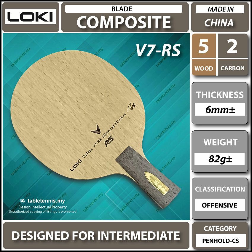 Loki Blade V7RS Table Tennis Composite Carbon Blade Bat Racket Paddle