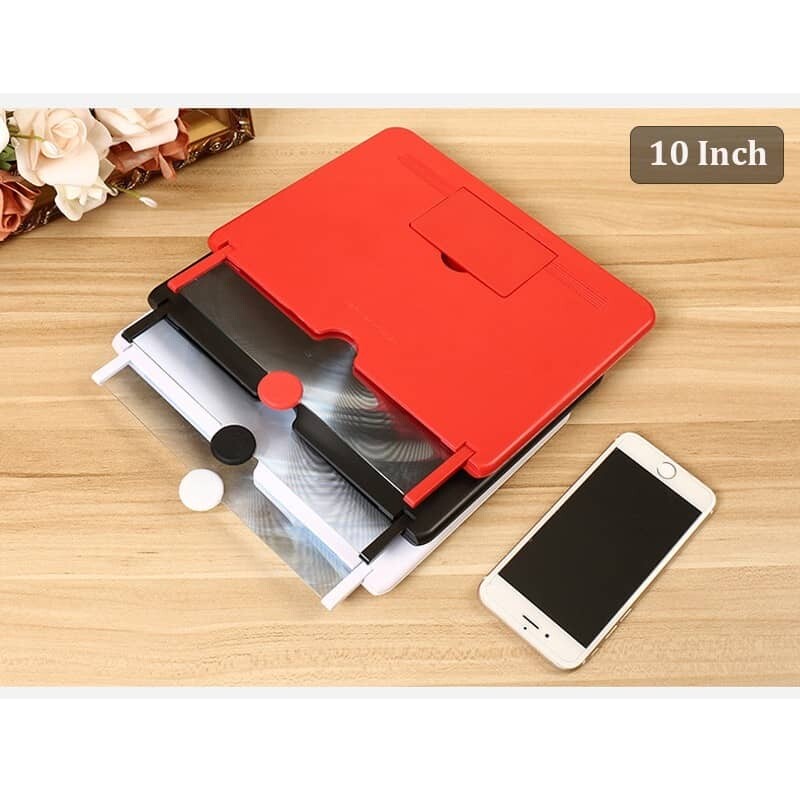 FREE GIFT 10 inch 3D Mobile Phone Screen Magnifier HD Video Amplifier Stand Bracket Magnifying Folding Case