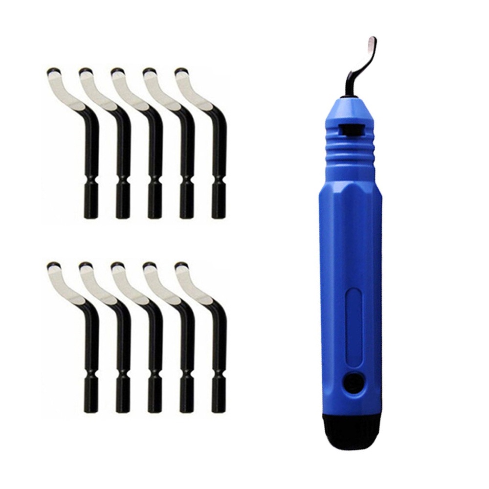 Deburring Tool with 10 Blades Deburring Blades Practical Burr Remover