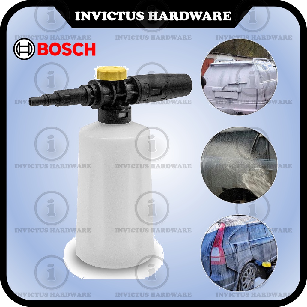 BOSCH 750ML HIGH PRESSURE WASHER SOAP BOTTLE SNOW FOAM LANCE NOZZLE BUBBLE GENERATOR CANNON JET