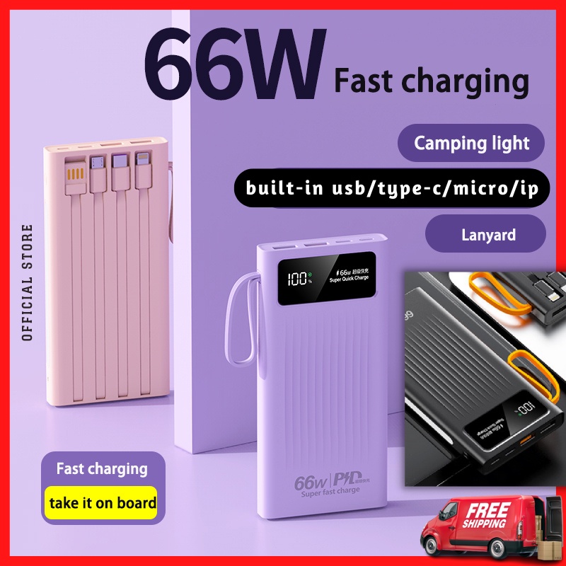 Ehome_ Powerbank 20000mah 66W Super Fast Charging Powerbank 66W ...