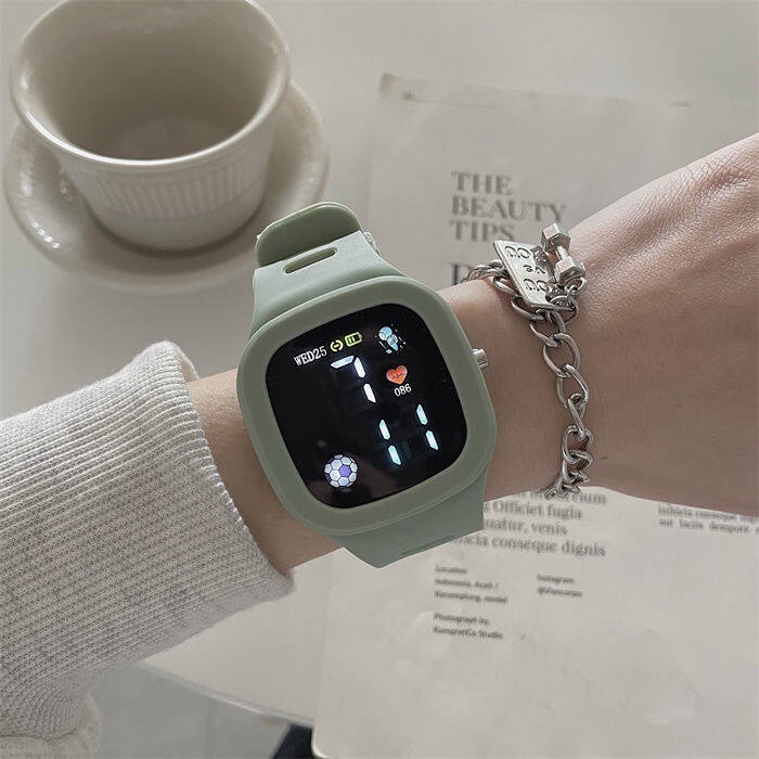 [Local Seller] EXTRA GIFT Digital Watch Sports Watch Female Ins Style Good-looking Unicorn Student
