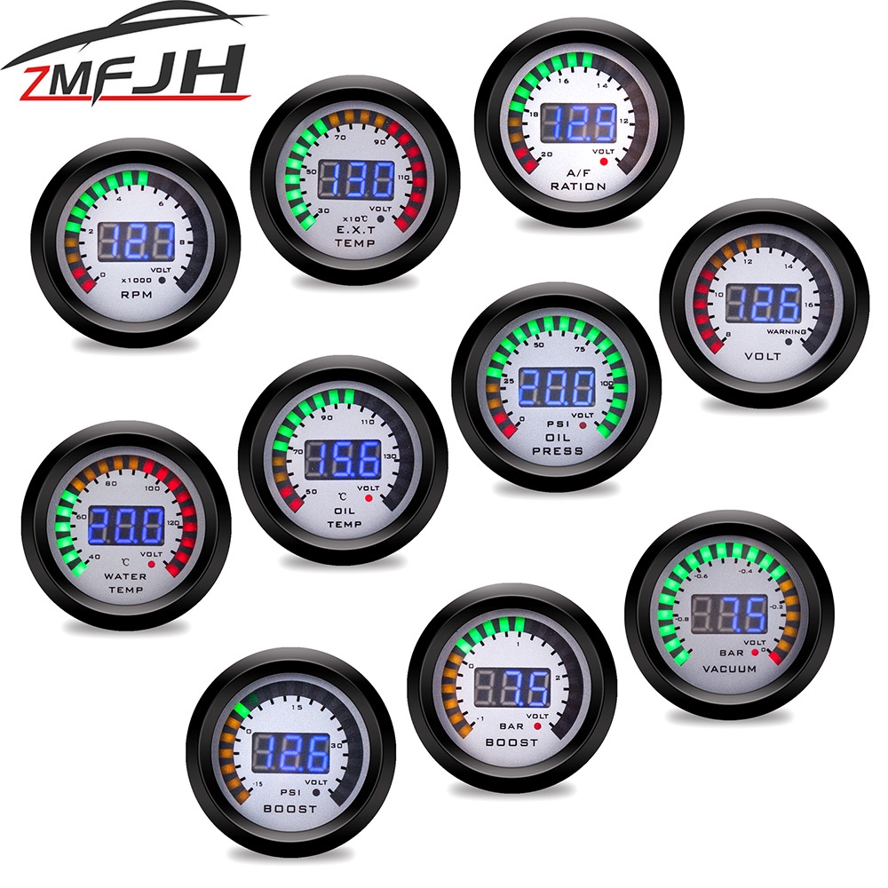 AD 52mm Digital Tachometer PRM Boost Gauge Voltage EGT Gauge Water