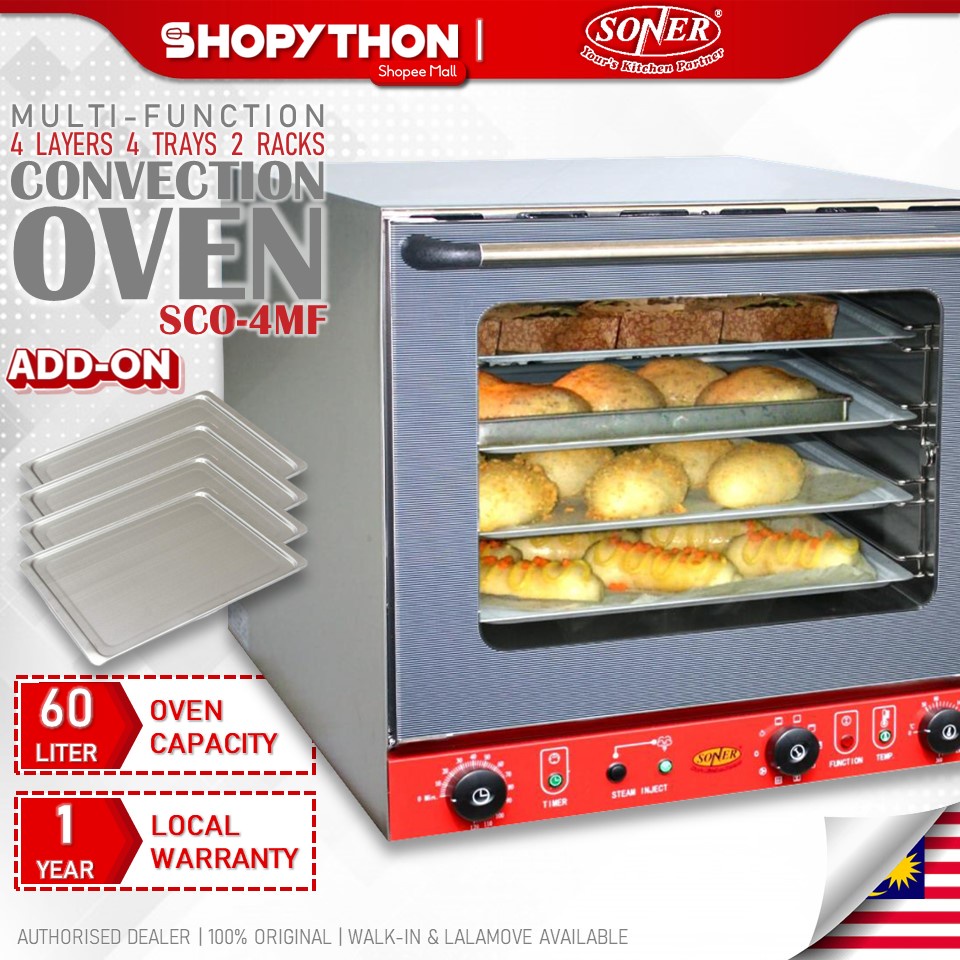 SONER Multi Function Convection Oven SCO4MF (60L/2670W) Stainless