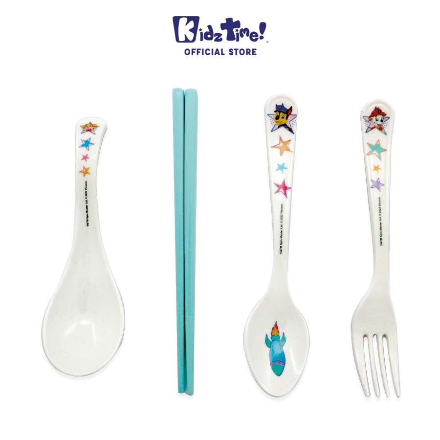 Paw Patrol Melamine 3 in 1 Children Kids Tableware Melamine Cutlery Set