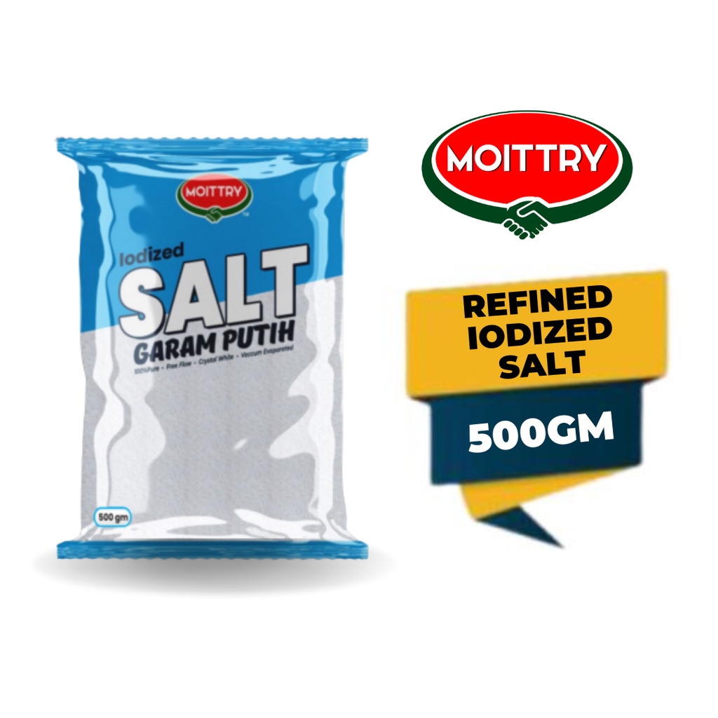 MOITTRY REFINED IODIZED TABLE SALT (GARAM PUTIH) 500 GM Shopee Malaysia