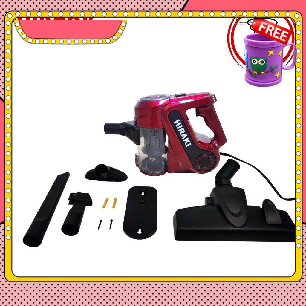 FREE GIFT Hiraki 2 In 1 Handheld And Stick Vacuum Cleaner - Red VC-918 (17000Pa/600W)