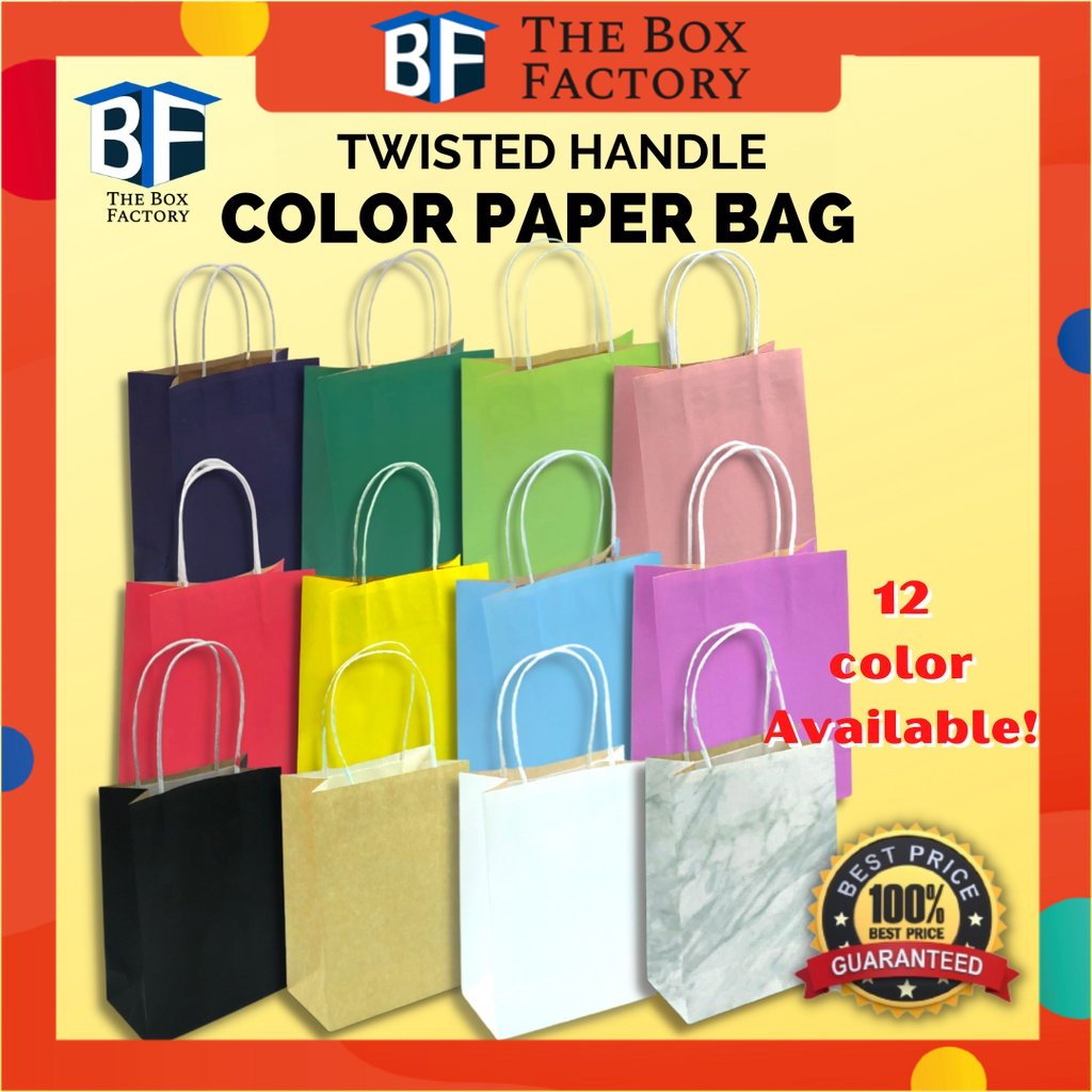 🔥LOWEST PRICE🔥Paper Bag Shopping Bag Gift Bag Retail Bag Colour Kraft