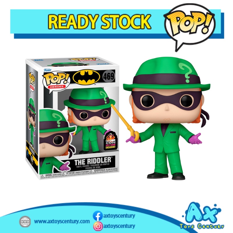 Funko Pop! DC Comics Pop! Heroes The Riddler #469 2022 L.A. Comic Con Exclusive