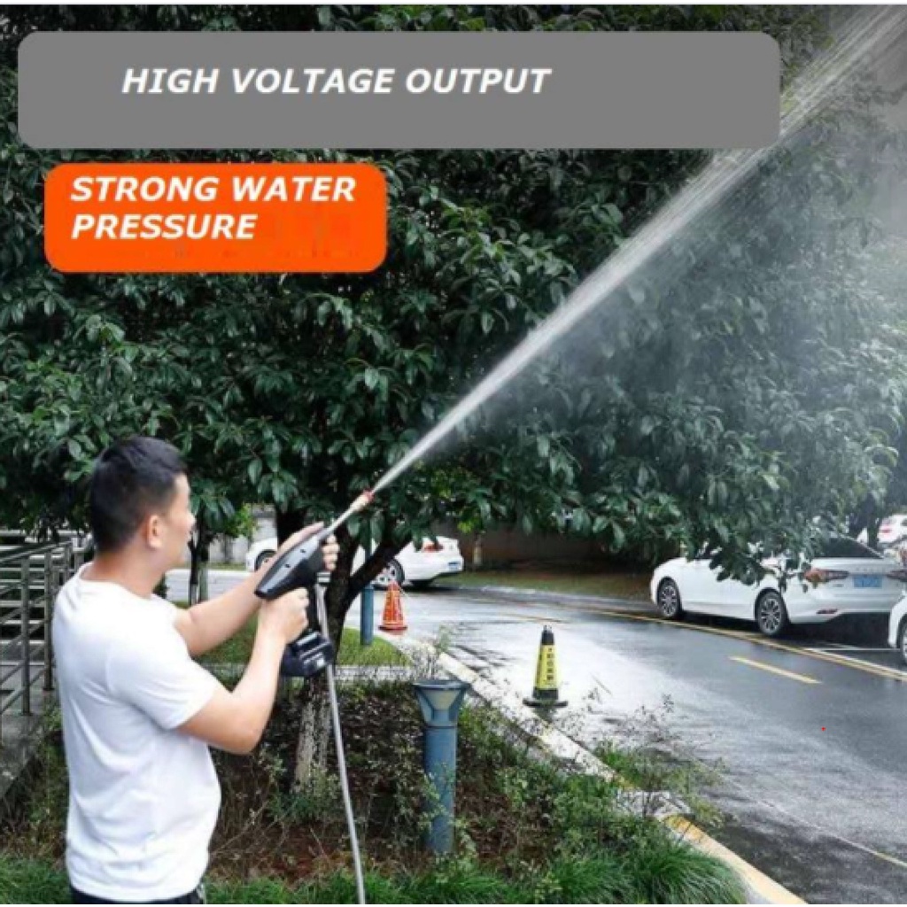 FREE GIFT  15000mAh 12V Cordless Water Jet Portable Car Wash High Press Water Gun Spray Ca {SELLER}