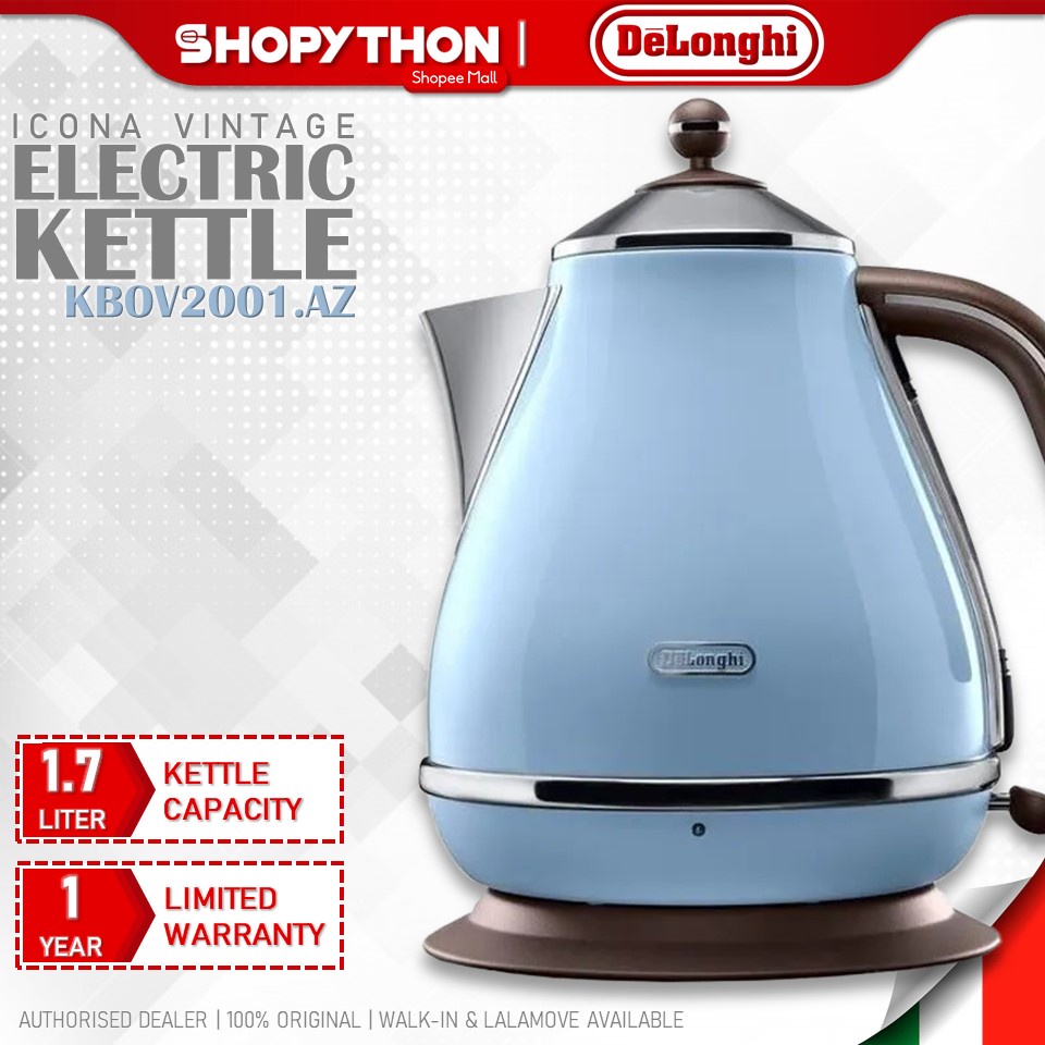 DELONGHI Icona Vintage KBOV2001.AZ Azure Blue (1.7L/2000w) Stainless