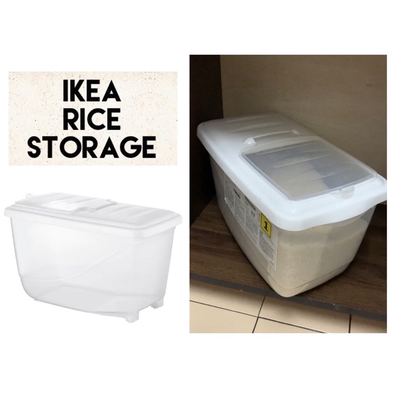 IKEA KRITISK Rice Storage 16L Rice Container Bekas Beras Tong Beras