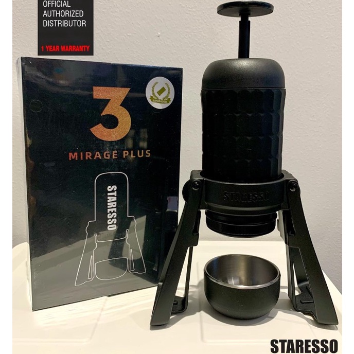 STARESSO SP300 MIRAGE PLUS Portable Espresso Maker | Suitable for SOL Astep | Best with Burr Grinder for camping travel