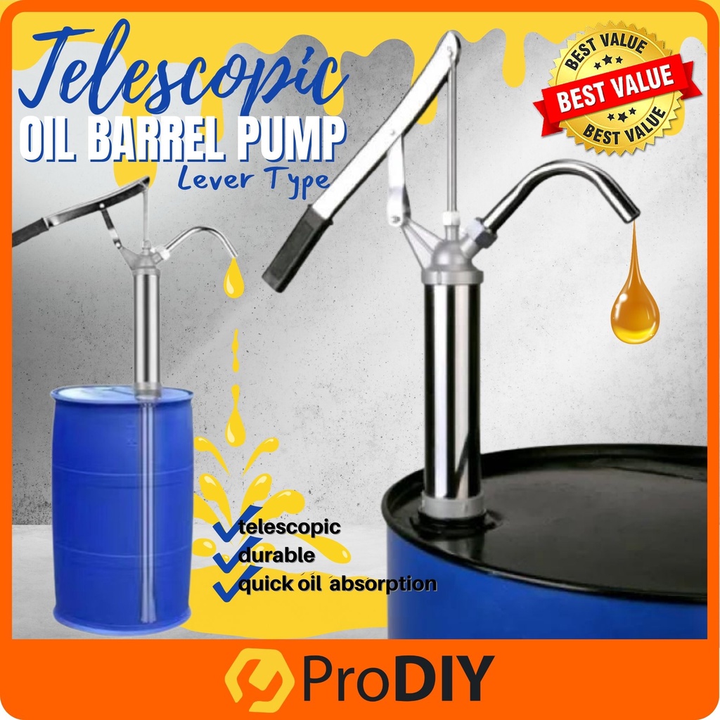 Telescopic Oil Barrel Pump Oil Pump Lever Action Manual Hand Pump Fast Transfer For Non-Corrosive Fluids Heavy Duty