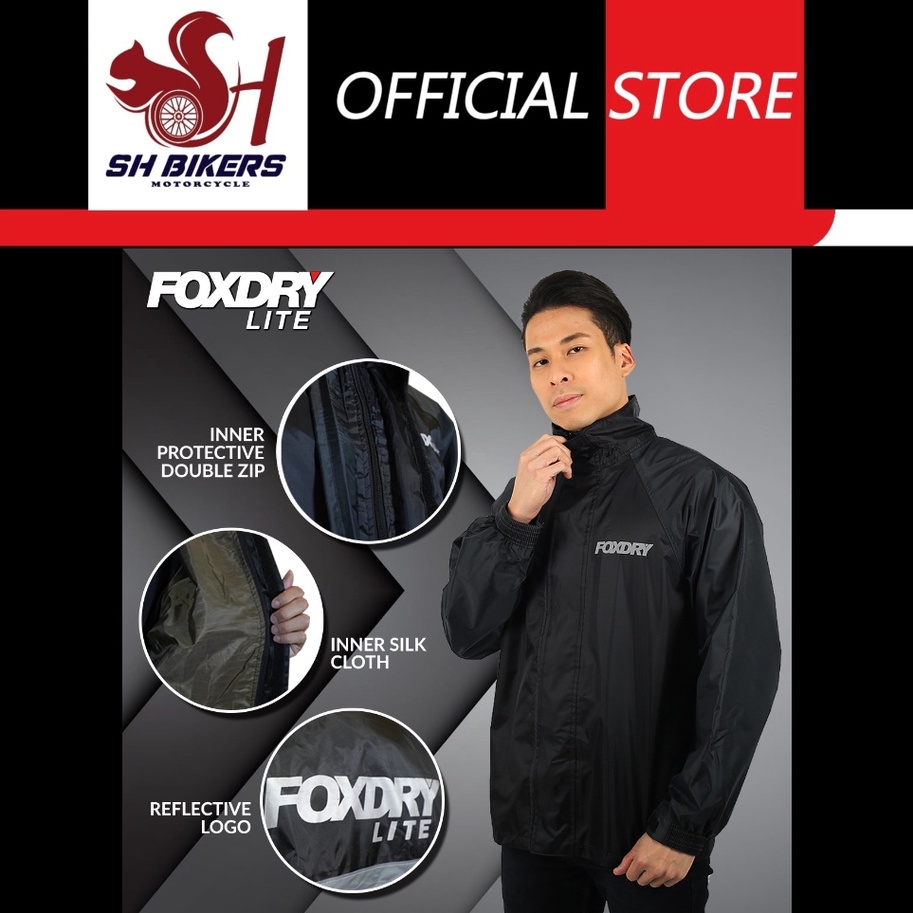 Foxdry Lite/ 摩托雨衣 / Baju Hujian Size Besar/ Full Set Raincoat/ Rain ...